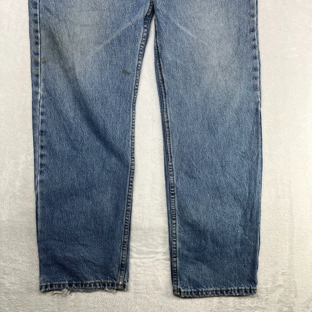 Levi Strauss Signature Jeans Men 35X32 Blue Denim Cotton Pockets Zip Fly - Flaws
